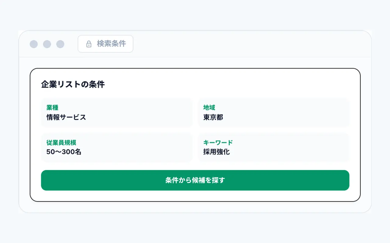 狙う条件を決めるの操作イメージ