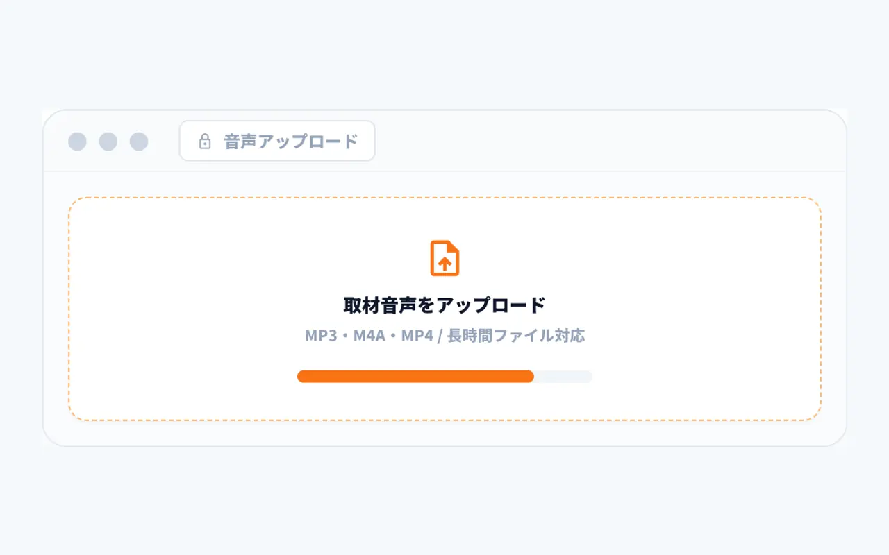 録音をそのまま入れるの画面