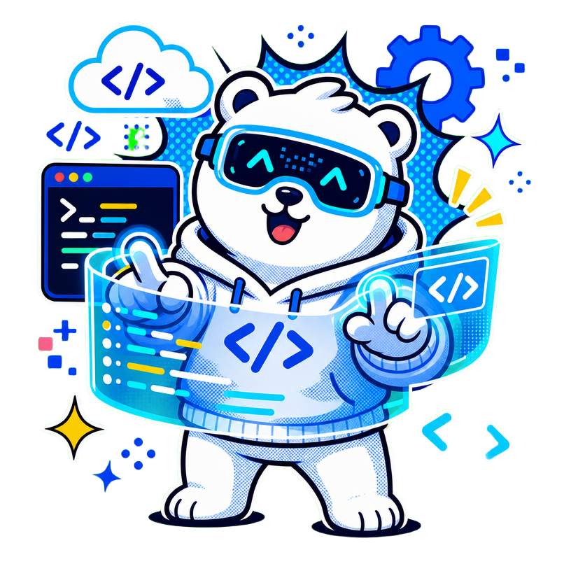 プレゼンするクマ